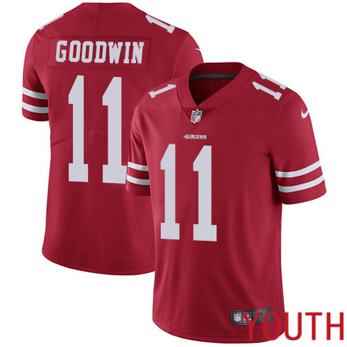 San Francisco 49ers Limited Red Youth #11 Marquise Goodwin Home NFL Jersey Vapor Untouchable->youth nfl jersey->Youth Jersey